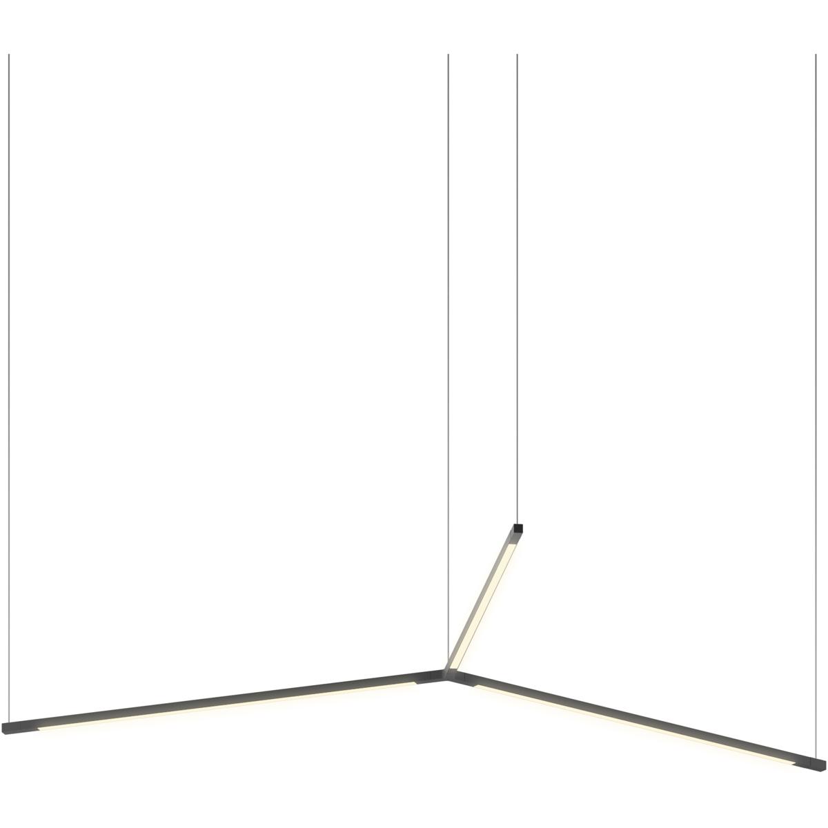 Koncept ZBP-24-TR-SW-MTB-CNP Z-Bar LED 39.3 inch Matte Black Pendant Ceiling Light, Trio